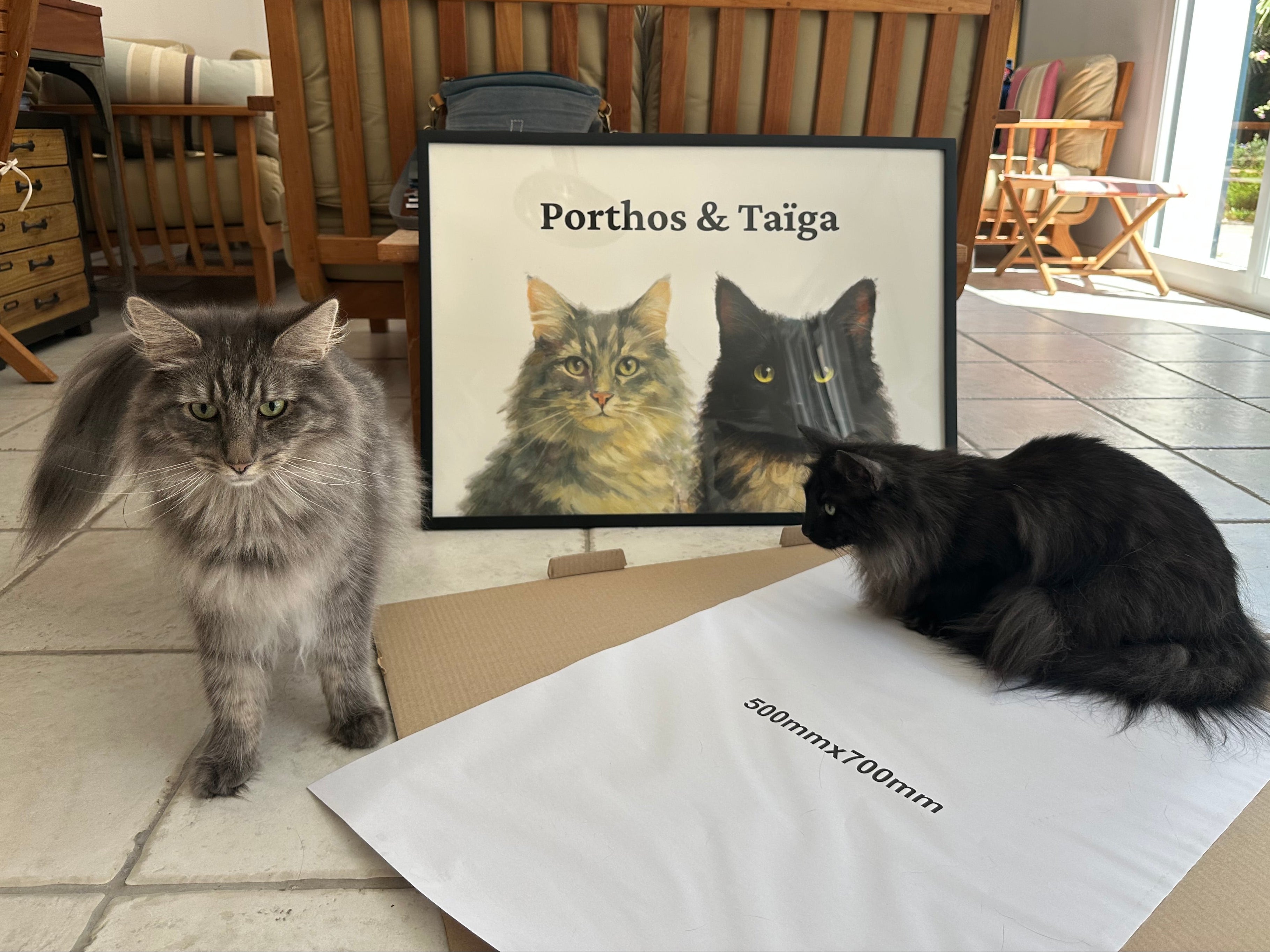 Custom Two Pet Portrait